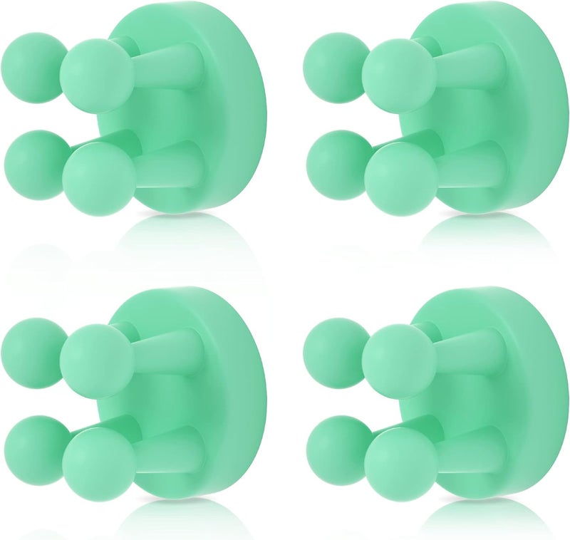 XoYoZo 4 pcs Silicone Toothbrush Holder Multi-Function Hook Waterproof self Adhesive Single Toothbrush Hook Plug Holder for Wall for Hanging Bathroom Kitchen Living Room Office - Image 1